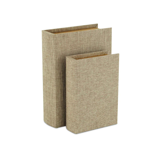 Canter Isle Small Beige Linen Book Box
