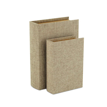 Canter Isle Large Beige Linen Book Box