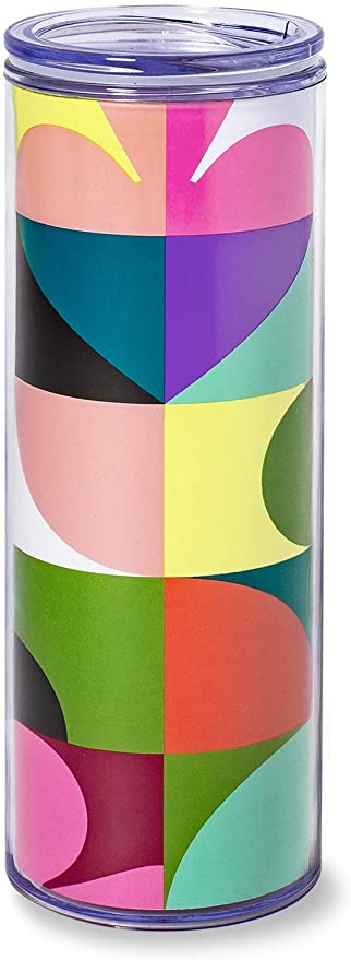 Kate Spade New York , Tumbler W/Lid  , Spade Dot Geo Design