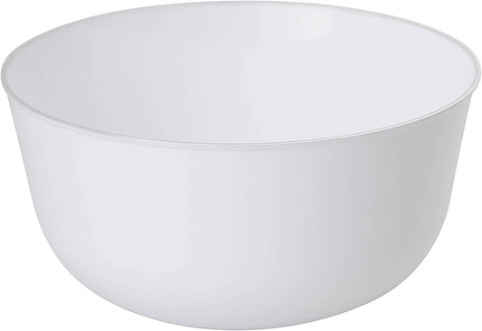 Modern Round White Silver Edge Soup Bowls 10 ct