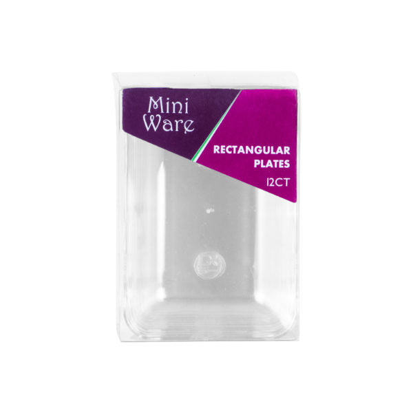 Mini Ware Clear Rectangular Plate 3″ x 2″