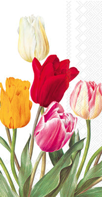 Tulips Guest Towel White