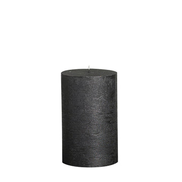 Full Metallic Rustic Antracite (Black Pillar Candles Aprox 2.75×5″