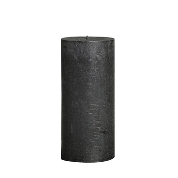 Full Metallic Rustic Antracite (Black) Pillar Candles Aprox 2.75×7.5″