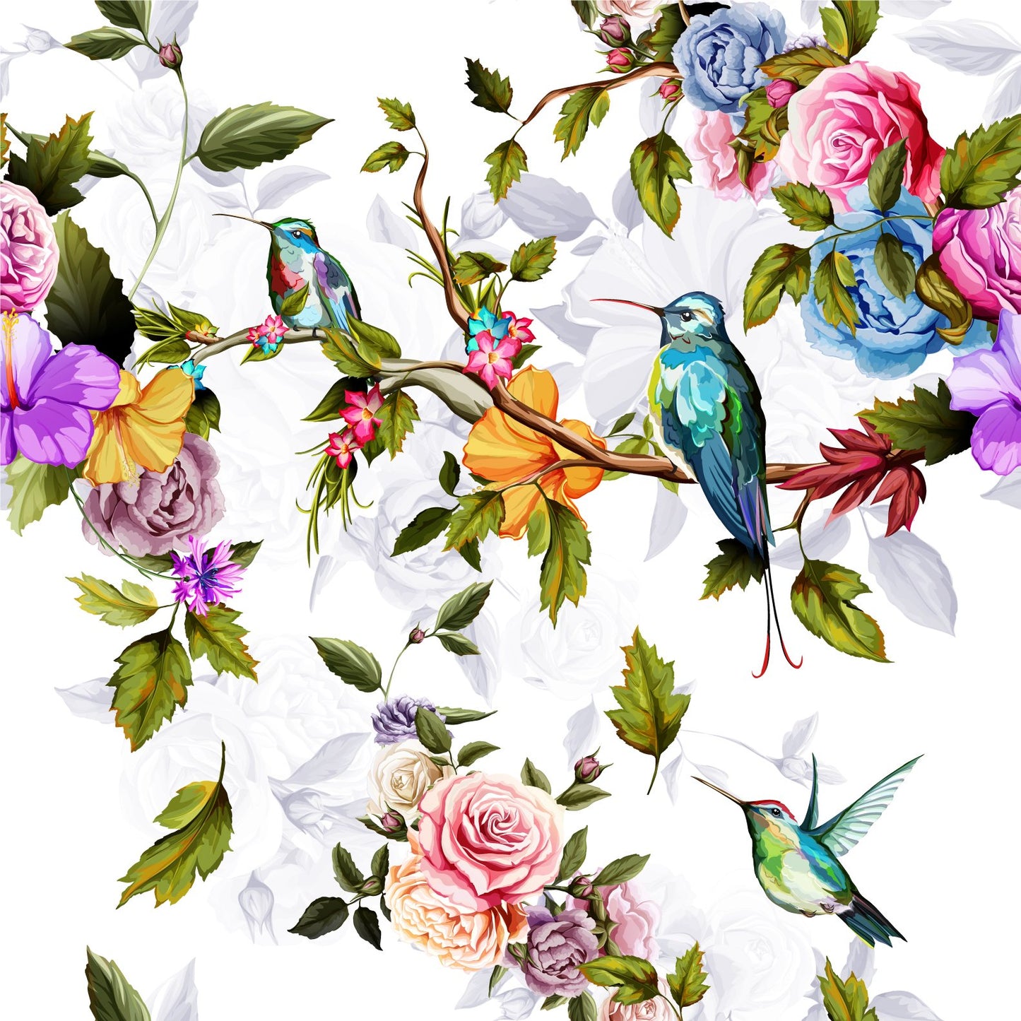 Table Cloth Rental , Bird Floral Design