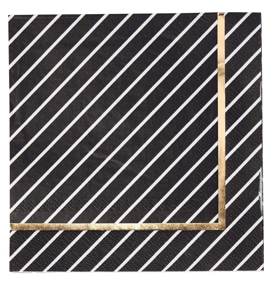 COCKTAIL NAPKIN EVERYDAY BLACK/20CT