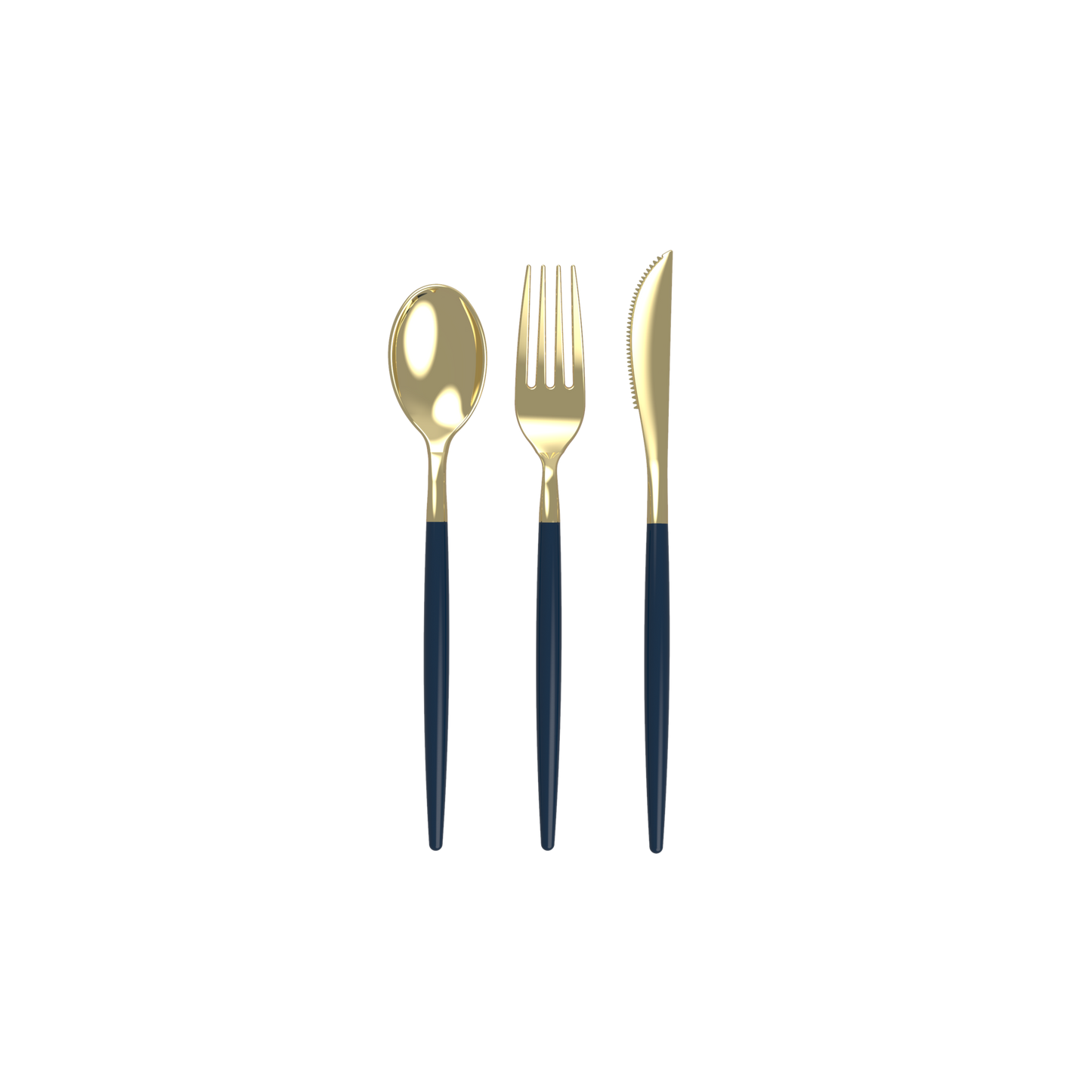 Navy and Gold Two Tone Cutlery Set | 32 Pieces