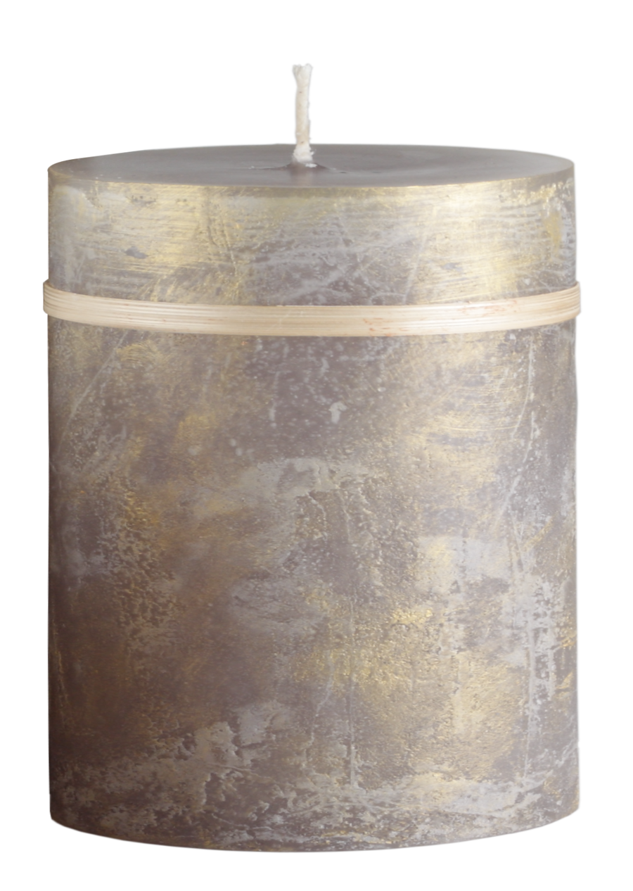Ritz Taupe and Gold Candle