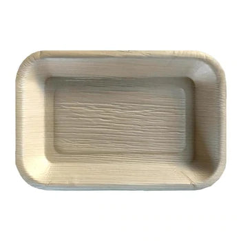 Rectangular Natural Bamboo Palm Leaf Eco-Friendly Disposable Plates / Trays