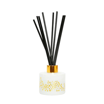 Gold Spotted White Bottle Diffuser, 