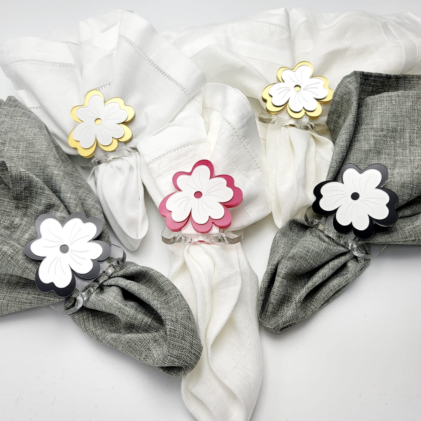 Floral Napkin Rings (4 Count)