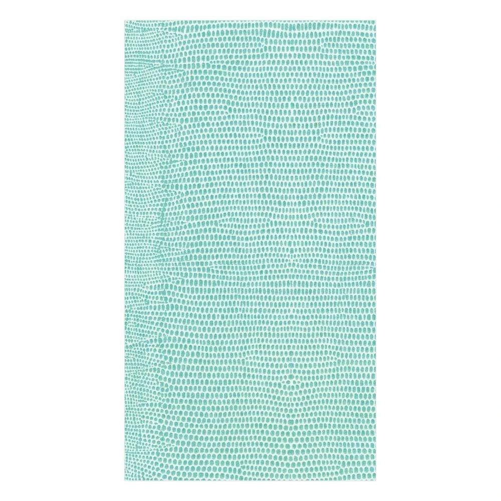 Lizard Paper Linen Guest Towel Napkins in Turquoise - 12 Per Package