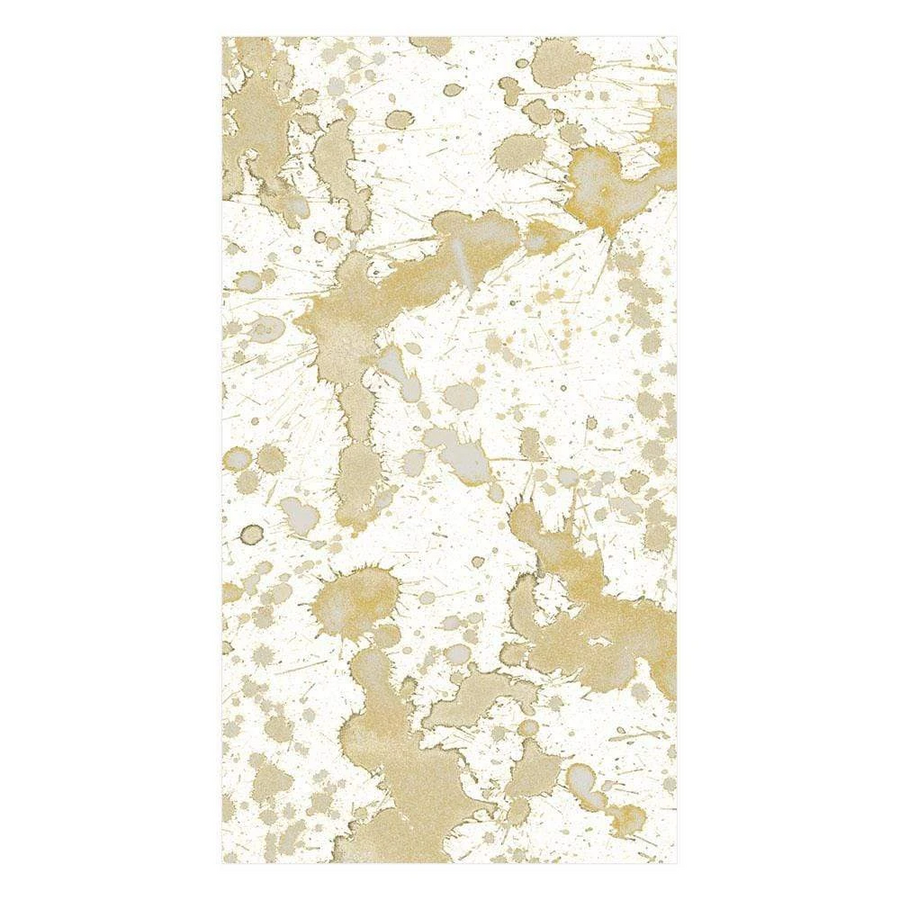Splatterware Paper Guest Towel Napkins in Gold - 15 Per Package