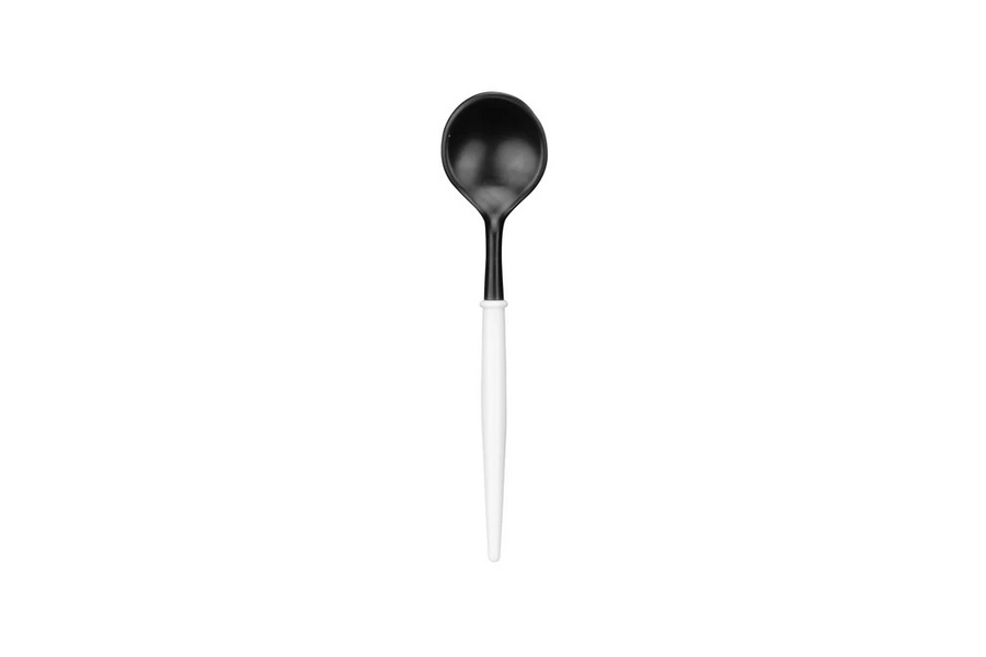 BLACK and WHITE 20PC COCKTAIL SPOONS