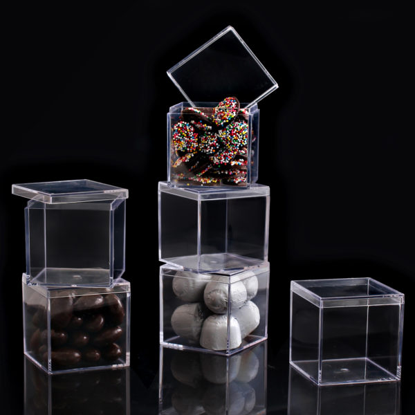 Mini Ware 2″ Clear Square Boxes With Lids
