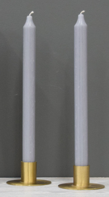 12'' Grey Taper Candle