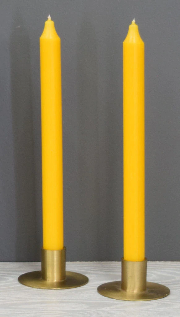 12'' Yellow Taper Candle