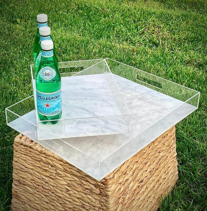 Lucite Marble Design Tray