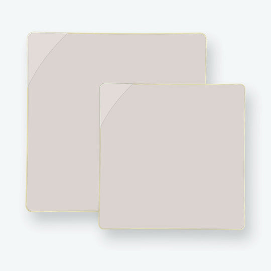 Premium Plastic  Square Plates 10 Count Per Pack